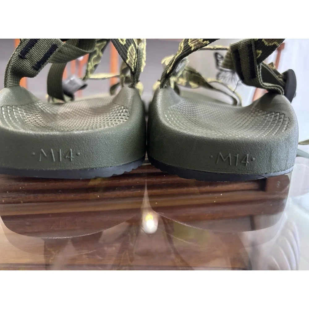 Chaco Z/1 Men's Strappy Sandals Adjustable Buckle Green Camo US 14 EU 48